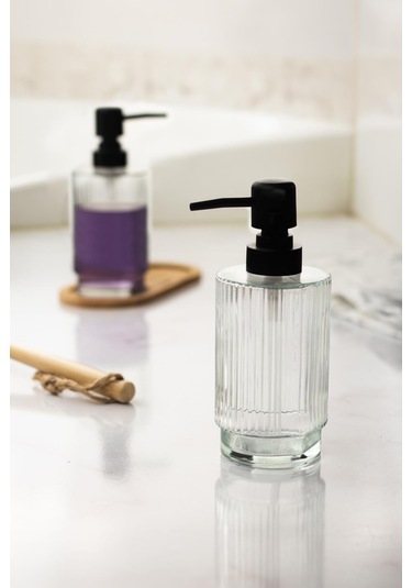 2 Li Bambu Altlıklı Sıvı Sabunluk Seti