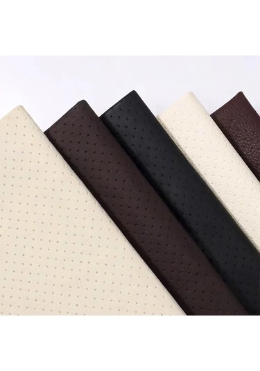 Nefes Alabilen Delikli Deri Tamir Etiketi, Kendinden Yapışkanlı Deri Yamalar, Red Brown 10x150cm