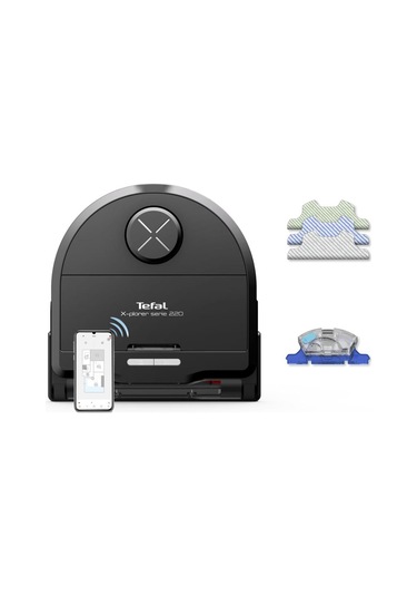 Tefal RG9475 X-Plorer Serisi 220 Mop Özellikli Akıllı Robot Süpürge Siyah