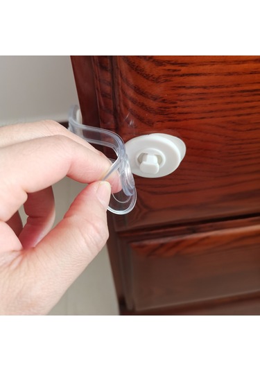 Moveevo Çocuk Güvenliği Kilitleri - Çekmeceler/buzdolapları İçin - Kolleri Korumak - Abs+pvc Malzeme - 2 Adet - Şeffaf Çok Renkli