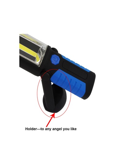 Shineyee Kırmızı Pil Tipli 3w Cob + 0.5w El Feneri, 240 Lumens, 360 Asma Kanca Ve 180 Ayarlanabilir Tabanlı Dışarıda Kullanım Led Işık Kırmızı