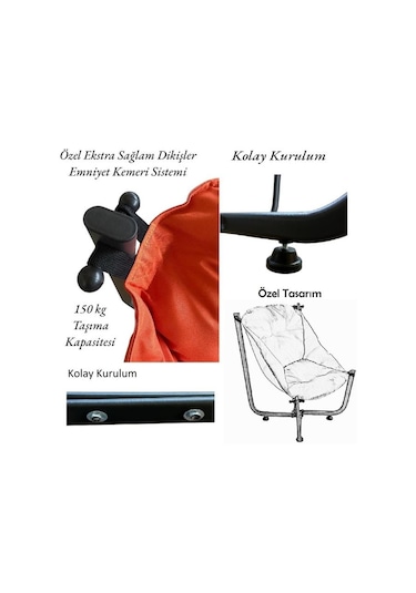 Katlanır Lüx Asma Minder Koltuk Cappuccino