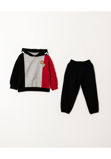 Erkek Çocuk Kapşonlu İki İplik Eşofman Takımı 001