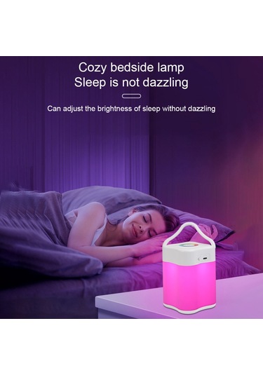 Yaozixia Yatak Başucu Renkli Ortam Işığı Usb Gece Lambası Şarj Edilebilir Açık Hava Mini Kamp Lambası Kancalı Pat Işıkları Diğer