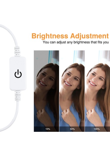 Shineyee "profesyonel Hollywood Stili Led Aydınlatma Seti - Ayarlanabilir Parlaklık, Usb Şarjlı Makyaj Aynası Işığı"