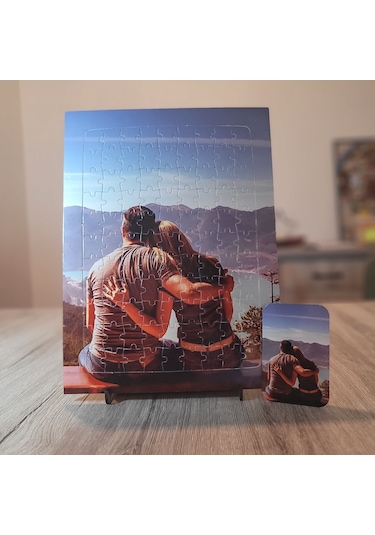 Kişiye Özel Puzzle 99 Parça A4 Ebatında Yapboz Magnet Ve Ayaklık