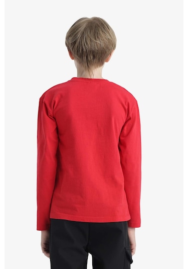 Defacto Erkek Çocuk Bisiklet Yaka Basic Düz Uzun Kollu Tişört K1686a625aurd117 KIrmızı Defacto Erkek Çocuk Bisiklet Yaka Basic Düz Uzun Kollu Tişört K1686a625aurd117 KIrmızı
