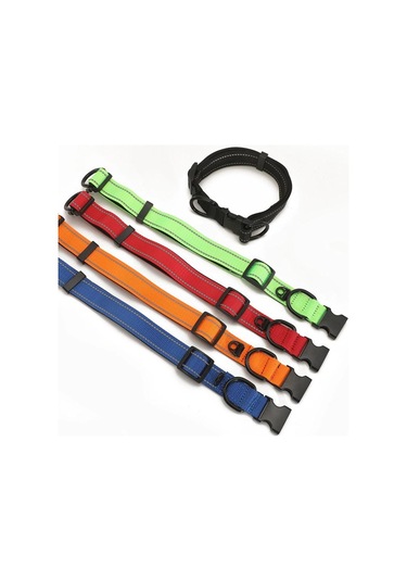 Tasmalı Suya Dayanıklı Kumaş Pet Yansıtıcı Yaka For Waterproof Collar + Leash, S Siyah Turuncu
