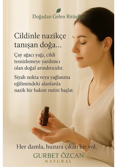 Çay Ağacı Yağı %100 Saf Doğal Seyreltilmemiş Tea Tree Oil 10ml