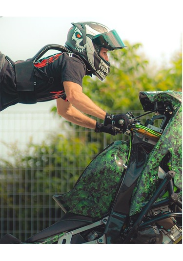 Oj Lever Siyah Korumalı Motosiklet Eldiveni M