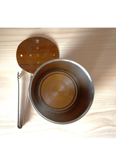 Çelik Buz Kovası Beril Ateş Buz Kovası Kapaksız Model