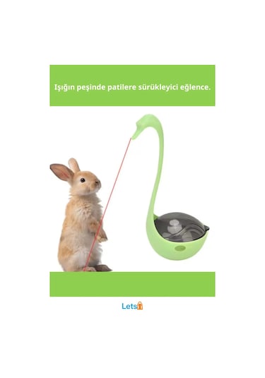 Kuğu Şeklinde Eğlenceli Lazerli Kedi Oyuncağı