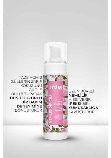 Tto -X Nemlendiricili Duş Köpüğü Gül Bahcesi 200Ml