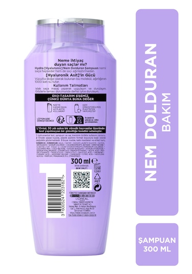 Elseve Hydra Hyaluronic Nem Dolduran Bakım Şampuanı 300 ML