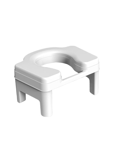 Suntek Tuvalet Taburesi Taşınabilir Kaymaz Kompakt 18,5cm-beyaz