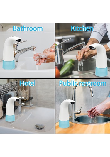 Reedark Hassas Kızılötesi Sensörlü Otomatik Köpük Sabunluk - Banyo, Mutfak Ve Ofisler İçin 250ml Beyaz