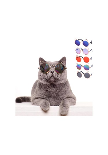 Geekyou Kedi Köpek Güneş Gözlüğü - Evcil Hayvanlar İçin Moda Aksesuarı, Kişisel Stil Ve Güneş Koruma - Mor