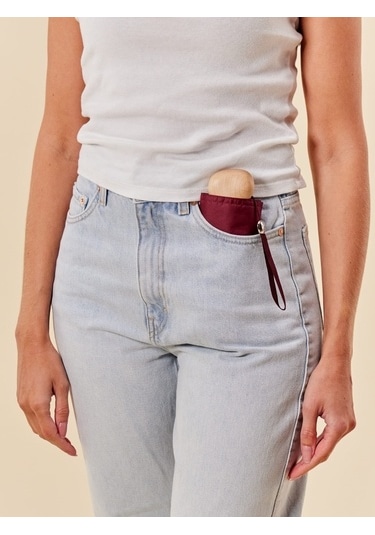 Original Duckhead The Mini Ultra Kompakt Şemsiye Cherry renkli