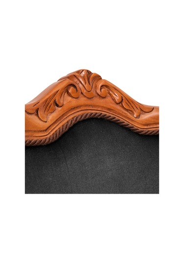 Masifart_Mobilya Masifart Putridus Klasik Oymalı Sandalye Ceviz Füme Kadife