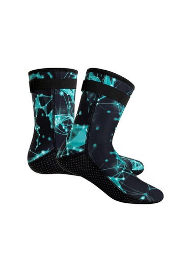 Neevoyu 3mm Neopren Dalış Çorabı - Sıcak Tutar, Kaymaz Tabanlı, Su Sporları İçin Mükemmel Yıldızlı Mavi