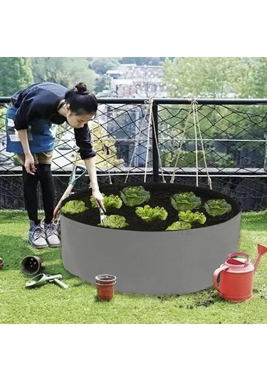 Homyl Kumaş Yükseltilmiş Yatak Bahçe Ekici Sebze Gri 60x20cm Gri 60x20cm Gri