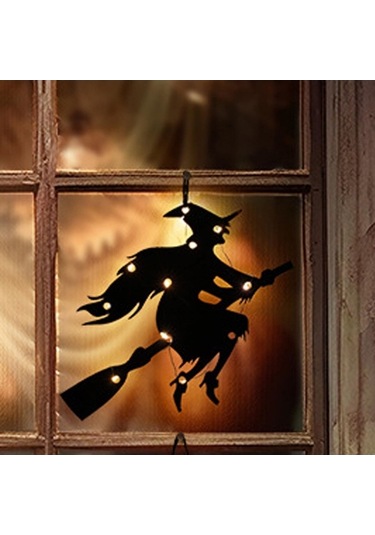 Pazly Suntek Stil-e Pencere Işıklı Ev Dekorasyonu Cadılar Bayramı Hy