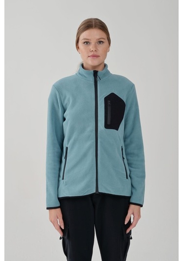 Exuma Kadın Mınt Tam Fermuarlı Polar 2322003-nane Yeşil