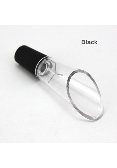 1 Adet Şarap Havalandırıcı Pourer Borulu Decanter Sihirli Mini Şarap Dekantörü Şarap Havalandırıcı Renk: Siyah