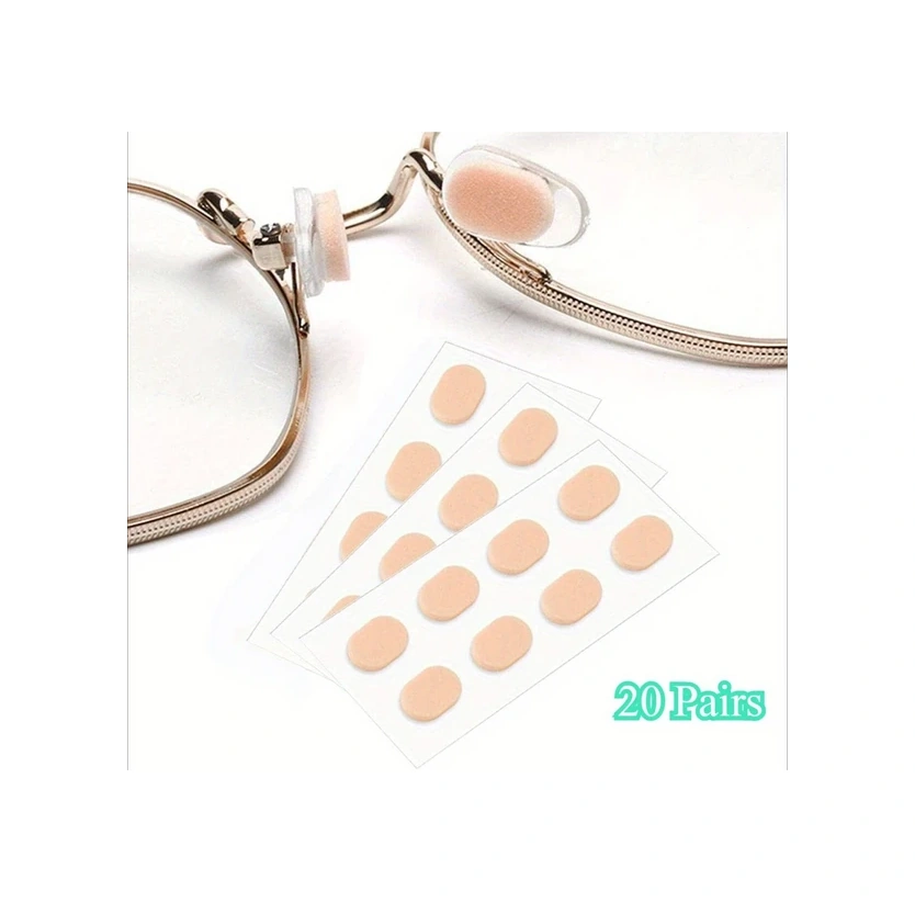 Sunshine011 20 Çift Ten Rengi Gözlük Burun Pedi - Yumuşak Köpük, Yapışkan, Kaymaz, 1.0mm, Rahat Ve Dayanıklı