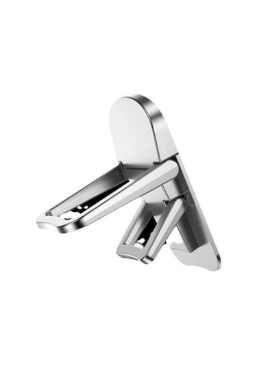 Jeemson Çinko Alyüminyum Katlanabilir 2 Açı Ayarlanabilir, Soğutucu, Gizli Özel Laptop Dizüstü Bilgisayar Tablet Klavye Tutucu Stant 2 Adet Gümüş