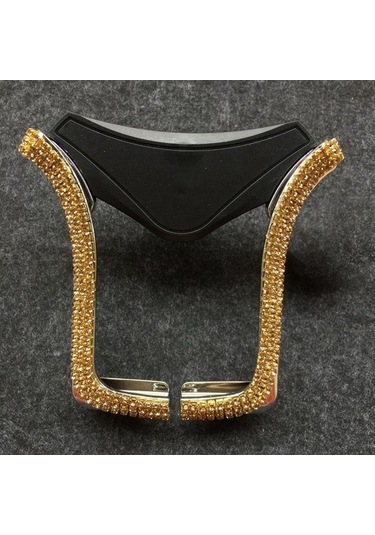Wisdomselect Bling Telefon Sahibi Evrensel Ayarlanabilir Araba Telefonu Altın Altın Torpido Üstü Y31u84