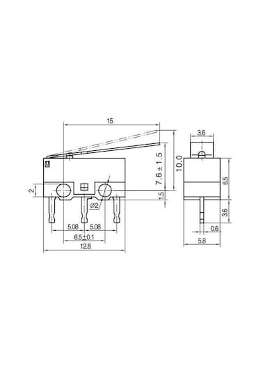 5 Adet Mini Micro Switch Uzun Paletli Kw10 Z2p