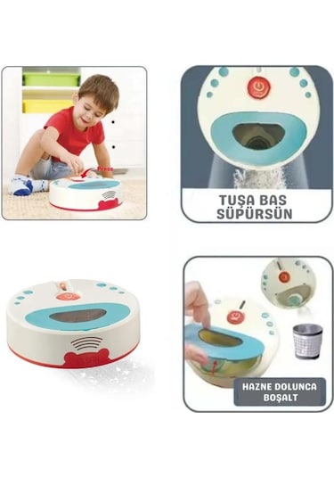 Sweeper Pilli Oyuncak Robot Süpürge