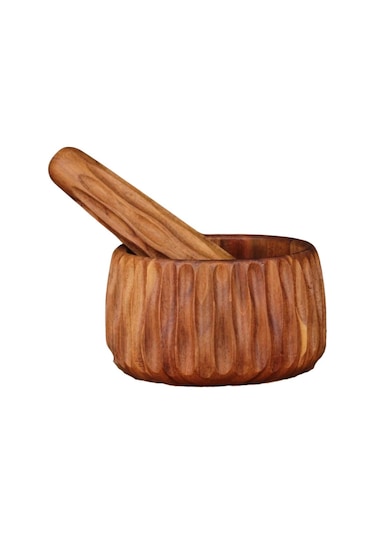 Mien Dayanıklı Ahşap Akasya Havan Set 2 Parça 7b44