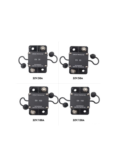 Youmex Otomotiv Ve Denizcilik İçin Ip67 Su Geçirmez 32v/30a Otomatik Resetli Sigorta