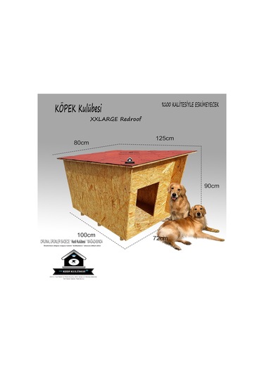 Köpek Kulübesi Redroof Xxl Dev Su Geçirmez