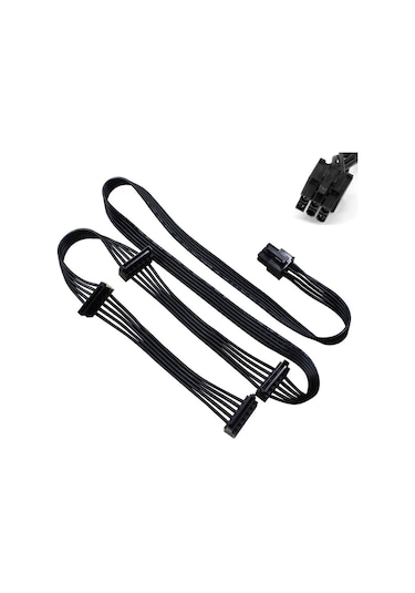 6 Pin Modüler Power Supply Kablosu 4x15 Sata Power Kablo 85cm