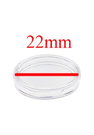 Suntek 100 Adet Temizle Yuvarlak Plastik Para Kapsüller