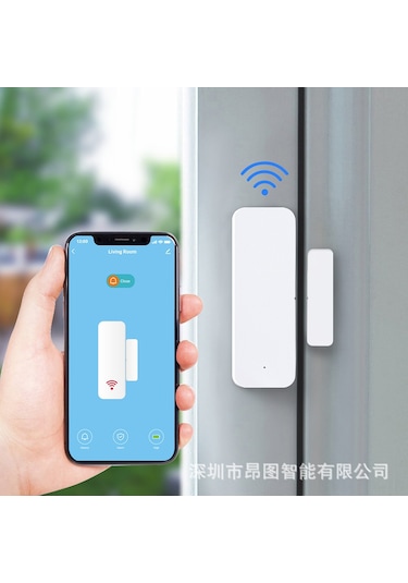 Dianziye Tuya Wifi Ev Ve Ofis Güvenlik Sensörü, Pencere-kapı Alarmı, Kompakt Ve Dayanıklı Ds06 Modeli