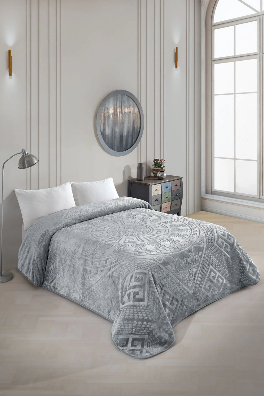 Varol Royal Touch V2 Lüks Kalın Battaniye 220x240 Cm Yumuşak, Sıcak Ve Dayanıklı Antrasit
