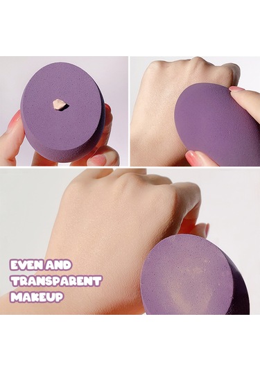 Wezone 4'lü Nemlendirici Püskürtmeli Makyaj Spongesi - Islak/kuru Kullanim - Fondöten, Bb Kremi Uygulama - 08 多肉葡萄