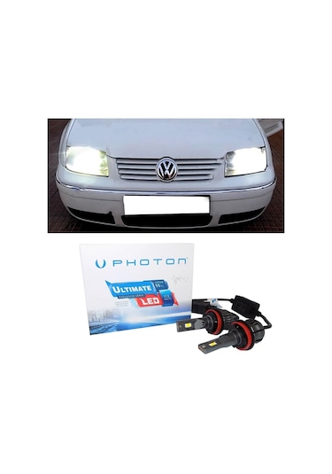Vw Bora Led Xenon Uzun + Kısa Far Ampulü H4 Ultimate 9500 Lumens Yeni Seri Beyaz