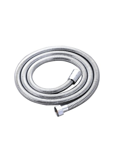 Kustar Yüksek Kaliteli Örgülü Spiralli Banyo Duş Hortumu 1,5 Metre Gri