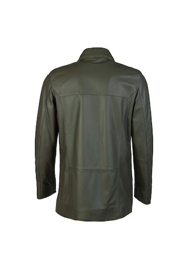 Tamer Tanca Erkek Hakiki Deri Yeşil Deri Mont 1000 034 Erk Derımont Sk23/24 Yesıl Tafta Yeşil