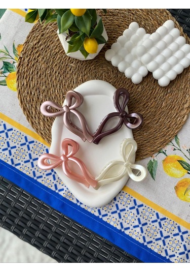 4'lü Fiyonk Pastel Renk Mandal Toka Çok Renkli