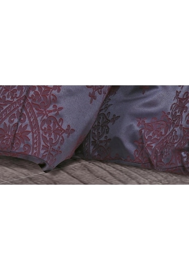 Tiara Bambu Jakar Kumaş Bordo Çift Kiş. Nevresim Takımı 6 Parça - 1194 Renkli