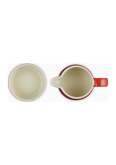 Le Creuset Seramik Sütlük Ve Şekerlik Seti Cezveler Kırmızı 1