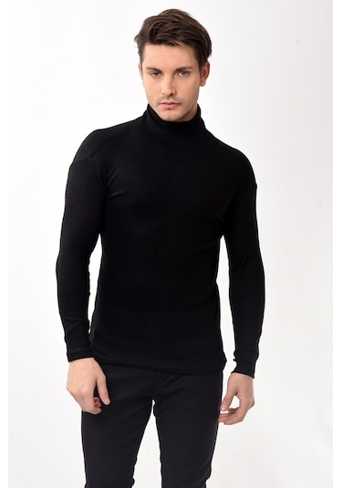 Erkek Balıkçı Yaka Boğazlı Slim Fit Kazak 8 Renk