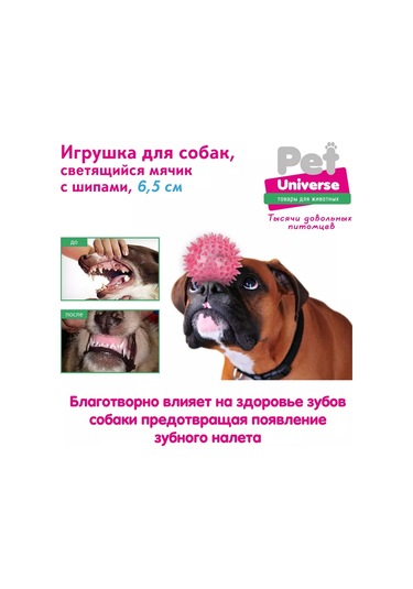 Pet Universe Köpekler İçin Dikenli Top, Işıklıdan Işıktır, 6,5 Cm Tpr Pu3048pk 242794464