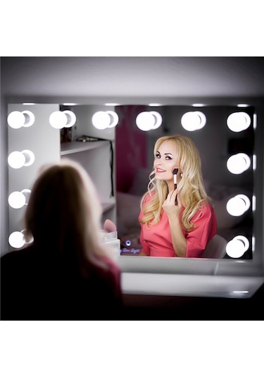10 Ampul İle Ayarlanabilir 10 Parlaklık Ve 3 Aydınlatma Modu Olan Vanity Led Ayna Işık Seti, Makyaj Makyaj Masası İçin Usb Ayna Işık Dize Beyaz